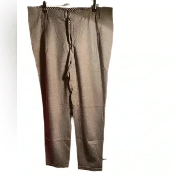 Eleventy grey wool blend stylish  day 2 nite cuffed cropped pants - Picture 2 of 4